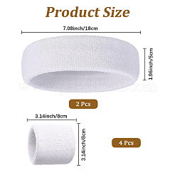 2 Bags Cotton Sports Headband & Wristband Set&nbsp;AJEW-CN0004-74A