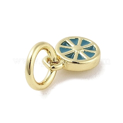 Rack Plating Brass Enamel Charms&nbsp;KK-M293-38G-01