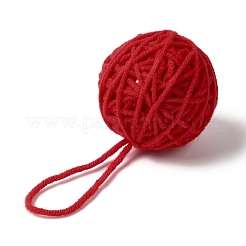 Yarn Knitted Christmas Ball Ornaments&nbsp;AJEW-P106-01A