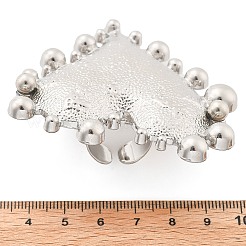 Heart Alloy Open Cuff Rings&nbsp;RJEW-A057-01P