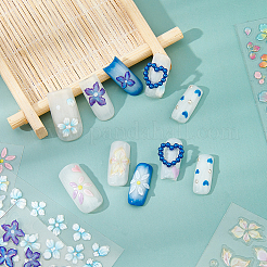 5Pcs 5 Styles PVC Nail Art Stickers Decals&nbsp;MRMJ-FH0001-51