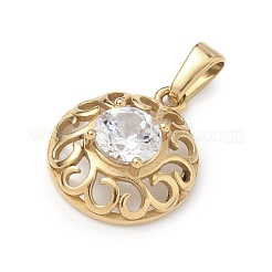 304 Stainless Steel Rhinestone Pendants&nbsp;STAS-A140-05C-G