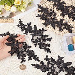 4 Pairs Polyester Embroidery Lace Appliques&nbsp;DIY-GF0013-67