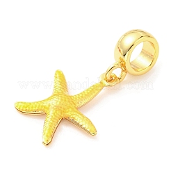 Brass Enamel European Dangle Charms&nbsp;KK-M247-11G-07
