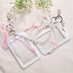 2Pcs Rectangle Plastic Name Card Holders&nbsp;HJEW-JOY00003