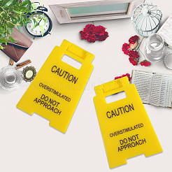 2Pcs Resin Warning Sign&nbsp;AJEW-CN0005-57