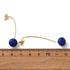 Fruit Brass Resin Stud Earrings&nbsp;EJEW-A140-03B-G