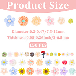 3 Sets 150Pcs Opaque Resin Cabochons&nbsp;CRES-CP0001-10