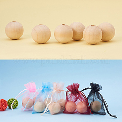 Round Unfinished Wood Beads&nbsp;WOOD-PH0008-10