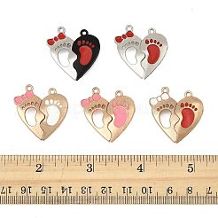 10 Bags Spray Painted Alloy Enamel Magnetic Split Pendants&nbsp;ENAM-FS0003-01
