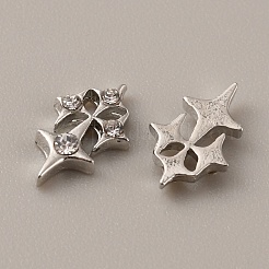 Star Zinc Alloy Rhinestone Cabochons&nbsp;FIND-WH0150-81P