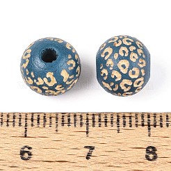 Painted Natural Wood Beads&nbsp;WOOD-T021-53A-03