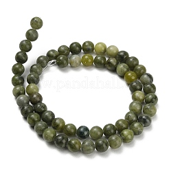 Natural Chinese Jade/Southern Jade Beads Strands&nbsp;G-P626-6mm-01