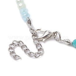 2Pcs 2 Color Glass & Natural Shell Star Beaded Necklaces Set&nbsp;NJEW-JN04646-02