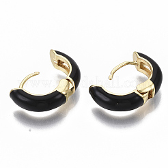 Brass Huggie Hoop Earrings&nbsp;EJEW-S209-01A