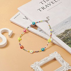 Glass Seed Bead Beaded Necklaces&nbsp;NJEW-JN04212