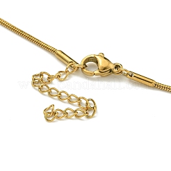 Ion Plating(IP) 304 Stainless Steel Enamel & Shell Butterfly Pendant Necklaces&nbsp;NJEW-C057-04G