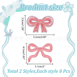 16Pcs 2 Styles Computerized Embroidery Cloth Iron on/Sew on Patches&nbsp;DIY-DR0001-95