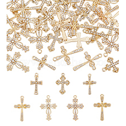42Pcs 7 Styles Alloy Rhinestone Pendants&nbsp;FIND-PH0028-49