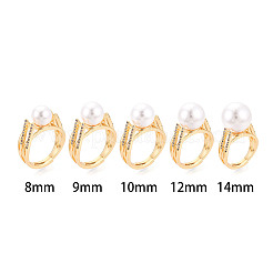 Cat Head Shape Brass Micro Pave Clear Cubic Zirconia Cup Peg Ring Settings&nbsp;KK-T076-13G