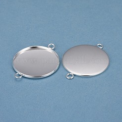 201 Stainless Steel Cabochon Connector Settings&nbsp;STAS-F191-15S-J