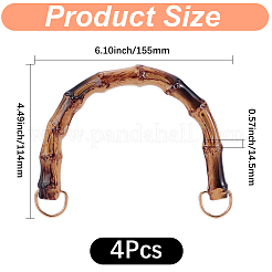 4Pcs Resin Imitation Bamboo Bag Handles&nbsp;DIY-BBC0002-91B