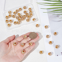 40Pcs Brass Rhinestone Beads&nbsp;RB-UN0001-21