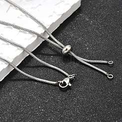 Non-Tarnish Adjustable 304 Stainless Steel Slider Necklaces&nbsp;X-NJEW-L156-004P