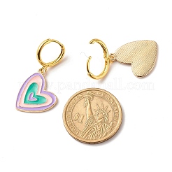 Colorful Alloy Enamel Dangle Hoop Earrings for Women&nbsp;EJEW-JE04776