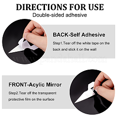 3D Plastic Self-Adhesive Man & Woman Pattern Mirror WC Sign&nbsp;DIY-WH0308-145C