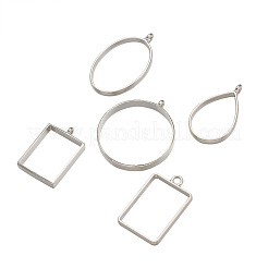 Alloy Open Back Bezel Big Pendants&nbsp;PALLOY-TA0001-26P