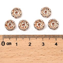 Brass Rhinestone Spacer Beads&nbsp;RB-A014-L8mm-01RG-NF