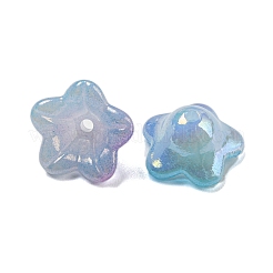 Iridescent Acrylic Bead Caps&nbsp;X-OACR-C021-08B