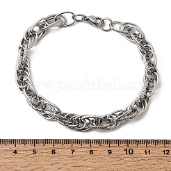 201 Stainless Steel Rope Chain Bracelets for Men&nbsp;STAS-T077-10P