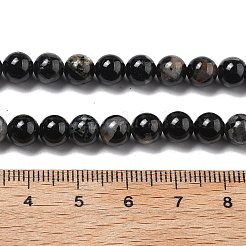 Natural Black Tourmaline Beads Strands&nbsp;G-Q031-A01-6mm