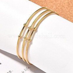 Fashion 304 Stainless Steel Cuff Bangles Torque Bangles&nbsp;BJEW-H473-01G