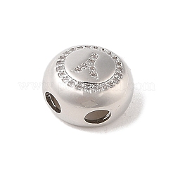 Rack Plating Brass & Clear Cubic Zirconia Pendants&nbsp;KK-Z047-07P-Y-RS