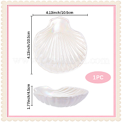 Shell Shaped Porcelain Jewelry Storage Display Trays for Rings&nbsp;AJEW-SP0006-06A-01