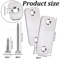 201 Stainless Steel Door Lock Hole Cover Plate&nbsp;DIY-WH0750-373B