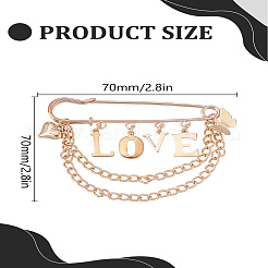 1Pc Alloy Hanging Chain Brooches&nbsp;JEWB-LP0004-23