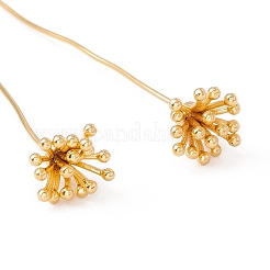 Brass Flower Head Pins&nbsp;FIND-B009-04G
