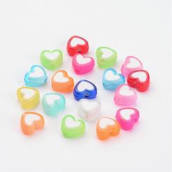 Transparent Heart Acrylic Beads&nbsp;X-TACR-S117-M