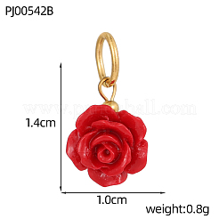 12Pcs 304 Stainless Steel Resin Charms&nbsp;STAS-OY009-84G