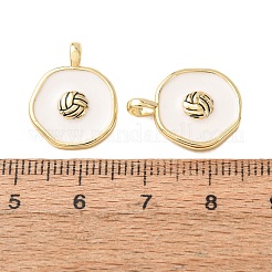Brass Enamel Pendants&nbsp;KK-CJC12A6-01A-G