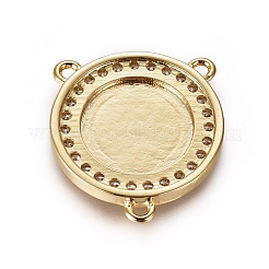 Brass Cubic Zirconia Chandelier Component Links&nbsp;ZIRC-F108-01G