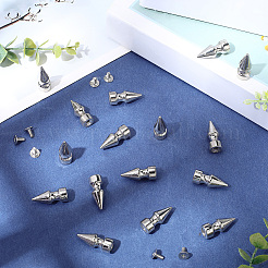 20Pcs Zinc Alloy Spikes Screwback Studs&nbsp;FIND-GF0008-53B