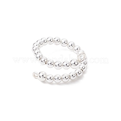 2Pcs 2 Colors Electroplate Non-magnetic Synthetic Hematite Bead Cuff Rings&nbsp;RJEW-JR00904-02