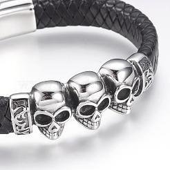 Leather Cord Bracelets&nbsp;BJEW-F274-23AS