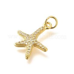 Brass Micro Pave Clear Cubic Zirconia Pendants&nbsp;KK-Q040-01E-G