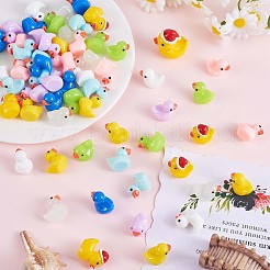80 Pcs Tiny Ducks Mini Resin Duck Colorful Mini Duck Bulk Fairy Tale Garden Animal Sculpture Resin Duck Image for Miniature Landscape&nbsp;JX344A